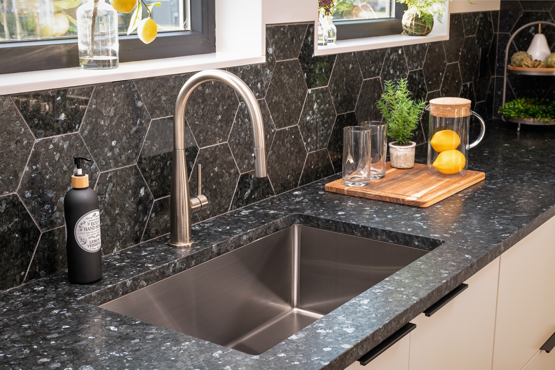 Lundhs Real Stone® tile and countertops in Lykke Condos located in Bozeman, MT