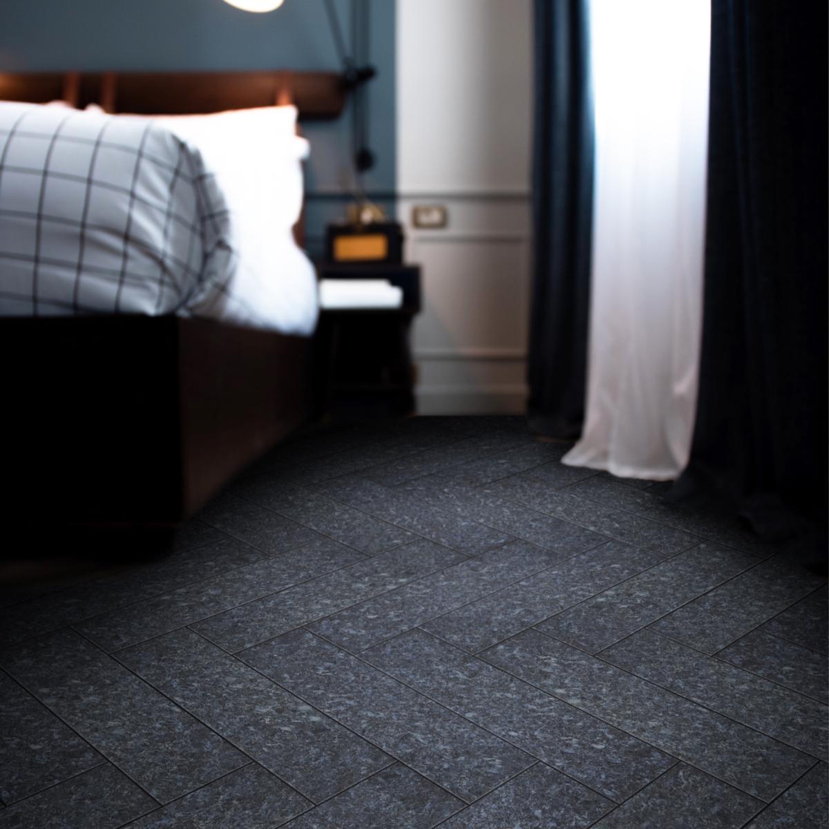 LUNDHS® REAL STONE – Blue® floor tile  –  photo courtesy of Morten Rakke for LUNDHS®