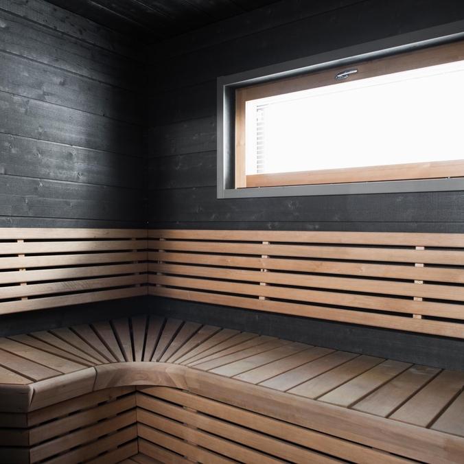 Siparila Struktuuri STS wood interior panels in "translucent black"